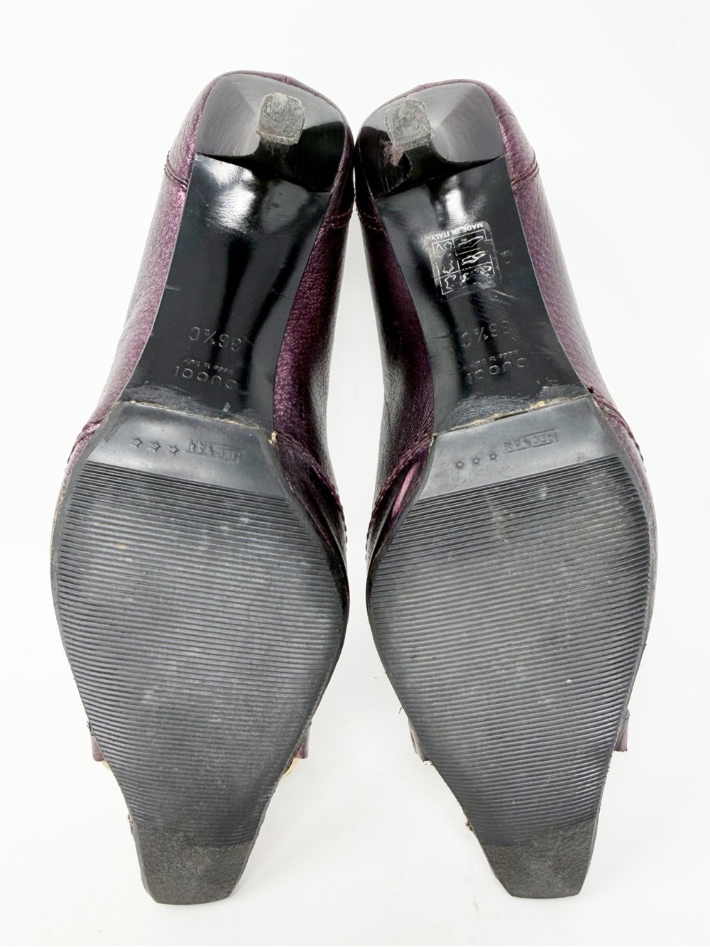 Gucci Horsebit Metallic Purple Heels Womens Size EU 36.5 - Picture 10 of 12